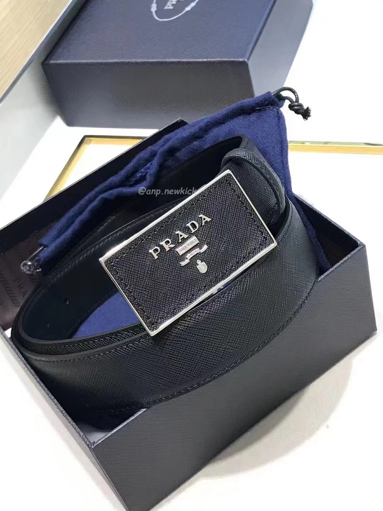 Prada Square Buckle Belt (5) - newkick.app